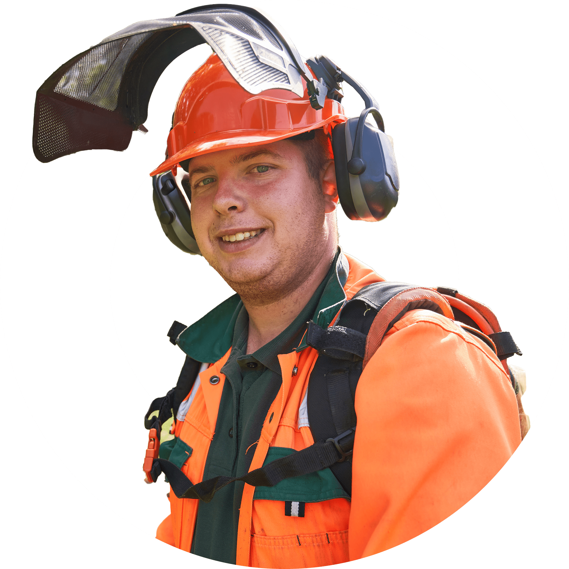 Decoratieve bewerking van een medewerker van Ergon Groen in het Ergon logo.